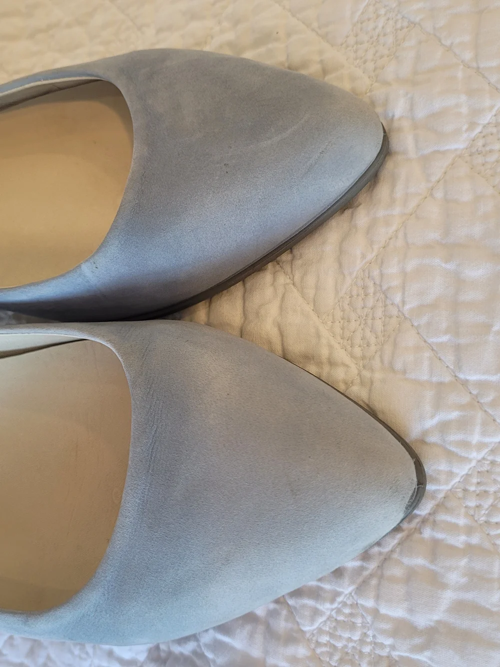 Ecco Light Pale Blue Pointed-Toe Ballet Flats Euro Sz 36